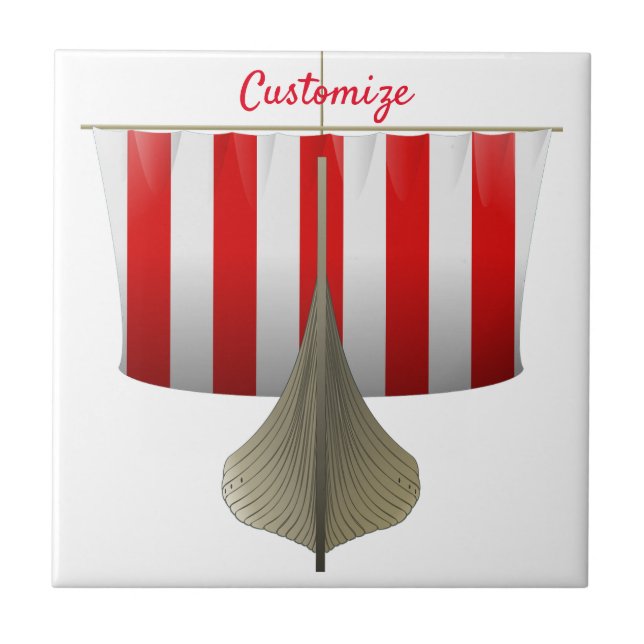 Carreau Viking Ship Sailing Thunder_Cove (Devant)