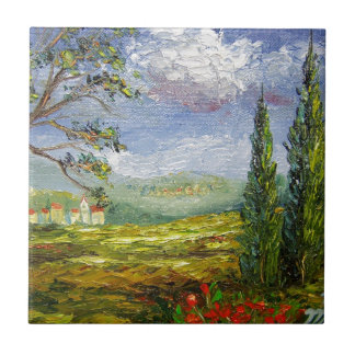 Carreau Villages de colline de la Toscane
