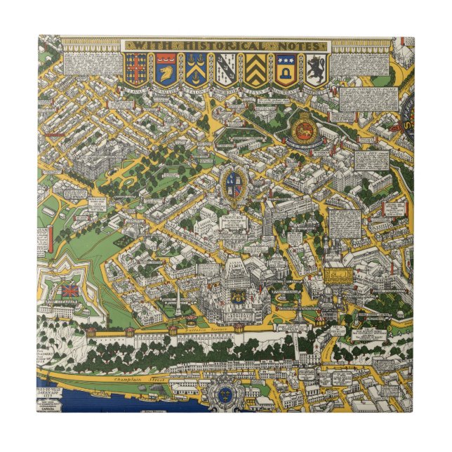 Carreau Ville de carte du Québec (Devant)