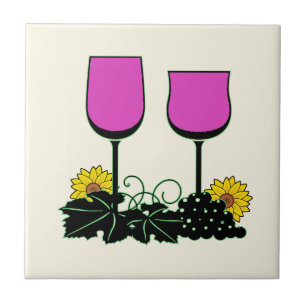 Carreau Vin et tournesols