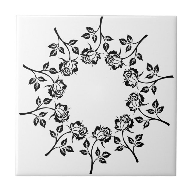 Carreau Vin Rose circulaire (Devant)