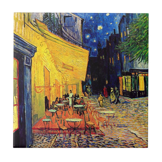 Carreau Vincent Van Gogh - Café Terrasse En Nuit Art (Devant)