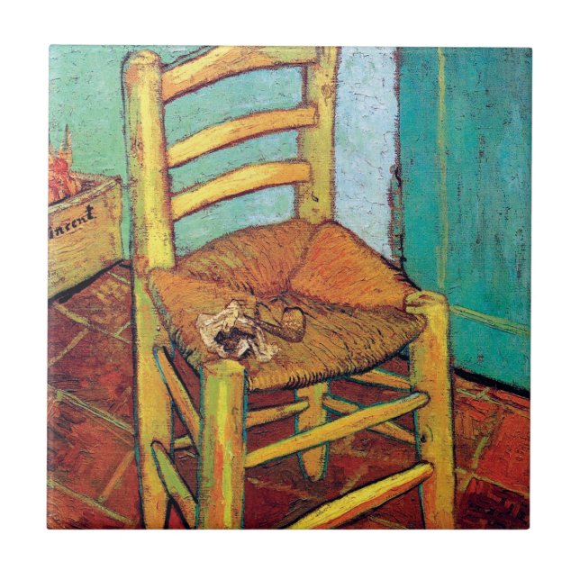 Carreau Vincent Van Gogh - Chaise de Vincent avec tuyau (Devant)