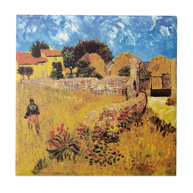 Carreau Vincent Van Gogh - Ferme En Provence Art (Devant)