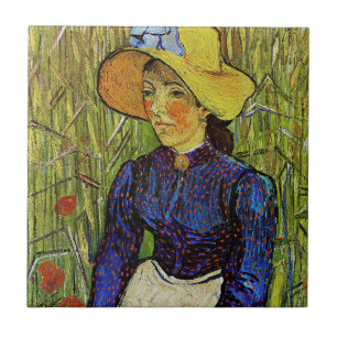 Carreau Vincent van Gogh - Fille paysanne en Casquette de 