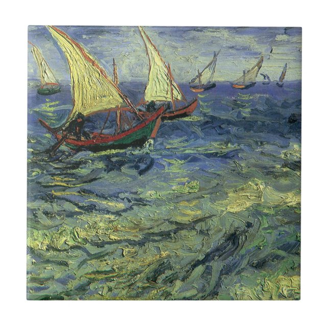 Carreau Vincent van Gogh - La mer à Saintes Maries (Devant)