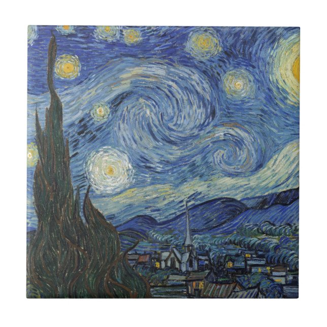 Carreau Vincent van Gogh | La Nuit étoilée, juin 1889 (Devant)
