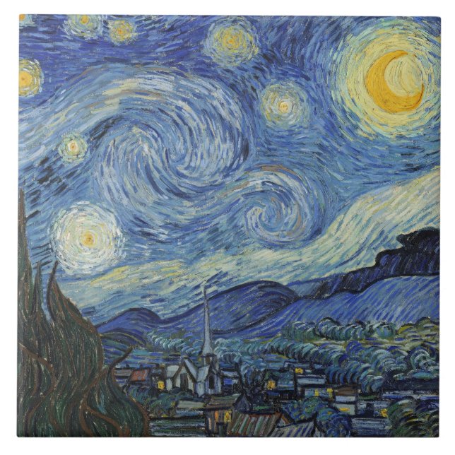 Carreau Vincent van Gogh| La Nuit étoilée, juin 1889 (Devant)