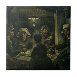 Carreau Vincent van Gogh la peinture de mangeurs de pomme