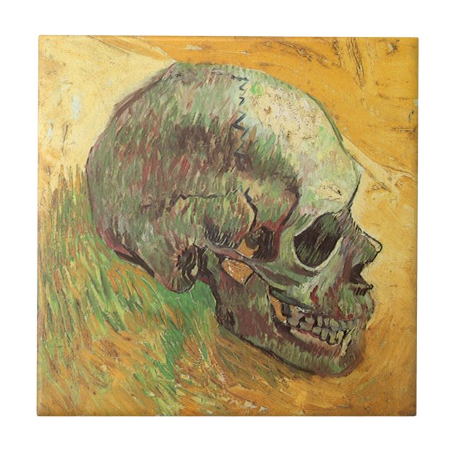 Carreau Vincent van Gogh - La vie morte avec le crâne (Devant)
