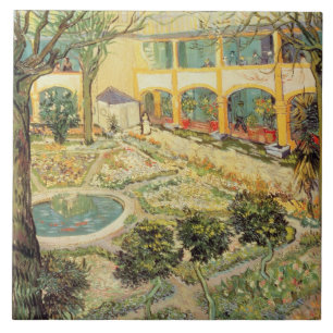 Carreau Vincent van Gogh le jardin d'asile chez Arles