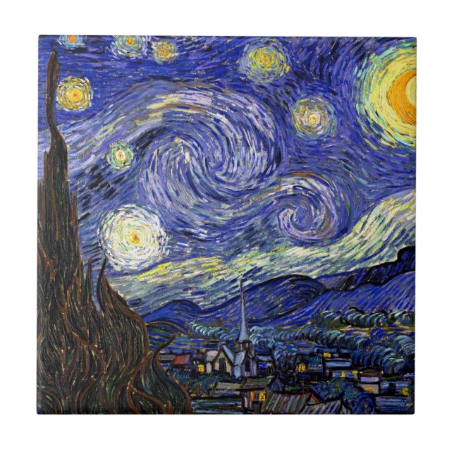 Carreau Vincent Van Gogh - Le Starry Night Fine Art (Devant)