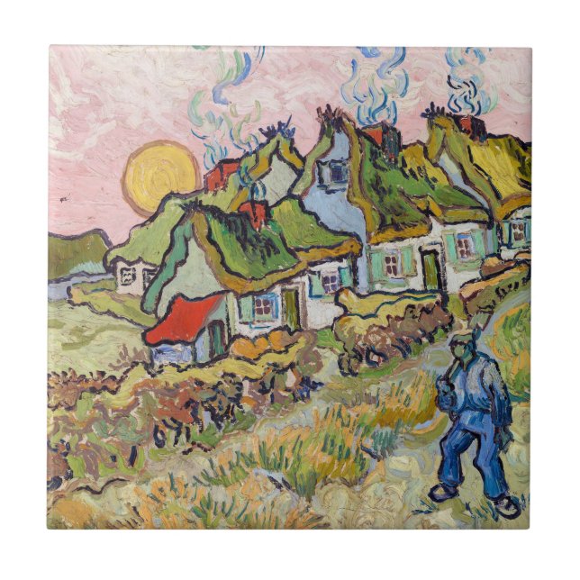 Carreau Vincent van Gogh - Maisons et figure (Devant)