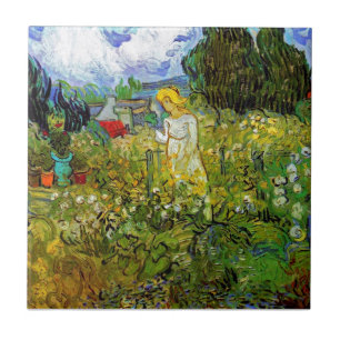 Carreau Vincent Van Gogh - Marguerite Gachet au jardin