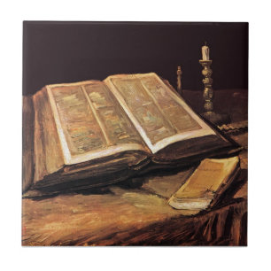 Carreau Vincent Van Gogh - Nature morte avec Bible