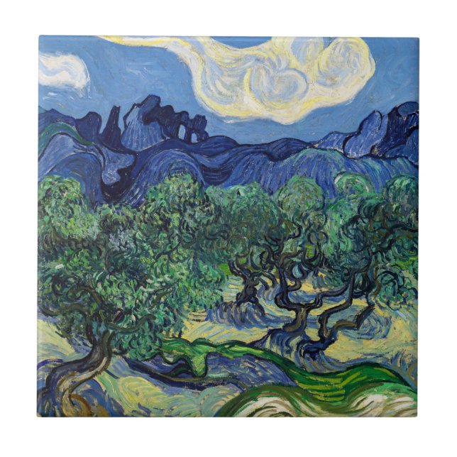 Carreau Vincent van Gogh - Oliviers aux Alpilles (Devant)