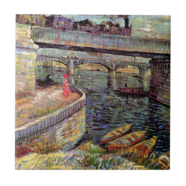 Carreau Vincent Van Gogh - Ponts Sur La Seine (Devant)