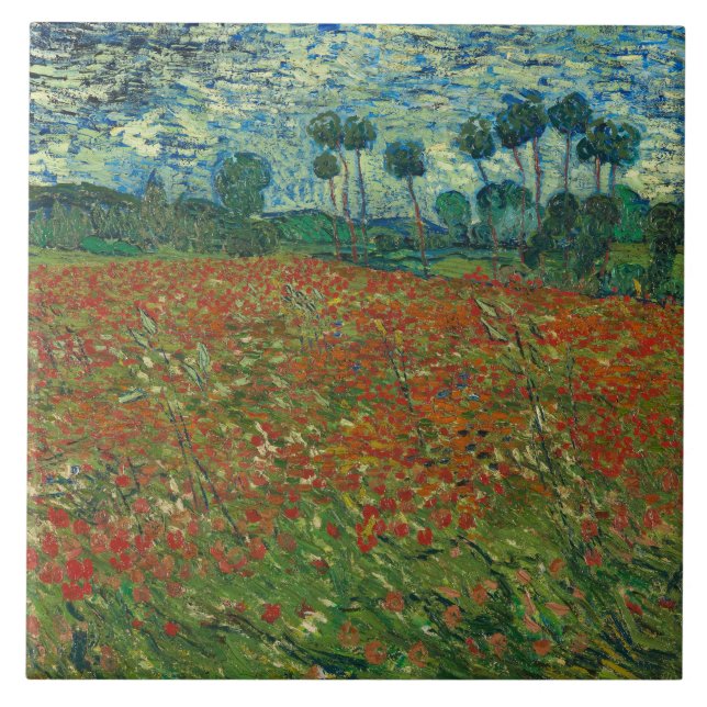 Carreau Vincent van Gogh - Poppy Field (Devant)