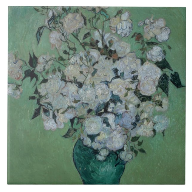 Carreau Vincent van Gogh | un vase de roses, 1890 (Devant)