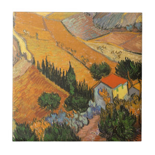 Carreau Vincent van Gogh - Vallée avec Plowman