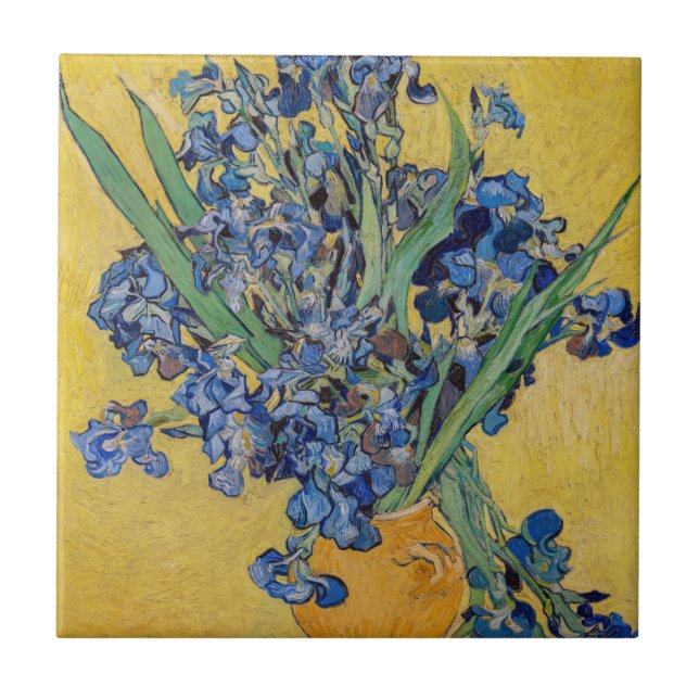 Carreau Vincent van Gogh - Vase avec Irises (Devant)