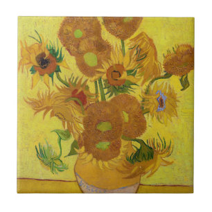Carreau Vincent van Gogh - Vase avec quinze tournesols