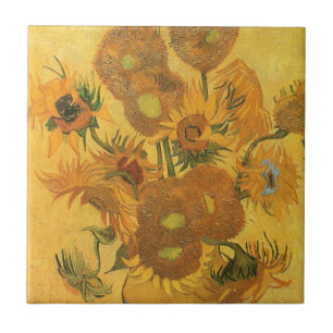 Carreau Vincent van Gogh - Vase avec quinze tournesols