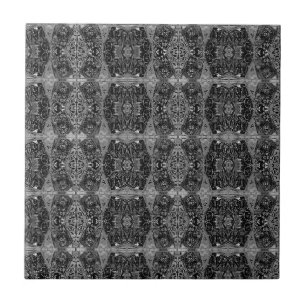 Carreau Vintage Antique Noir Et Blanc Art Nouveau