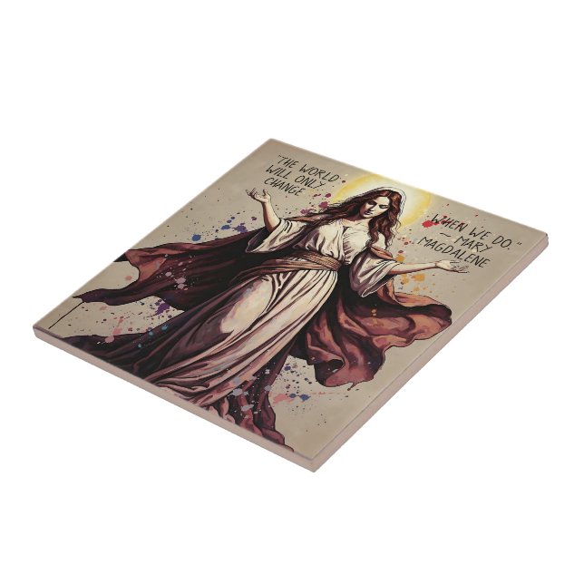 Carreau Vintage Art Mary Magdalene Quote  (Côté)