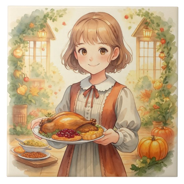 Carreau Vintage, Célébrer la saison de récolte (Devant)