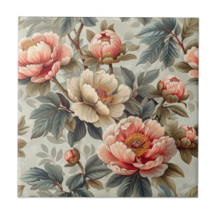Carreau Vintage élégant floral