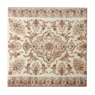 Carreau Vintage Floral Perse Motif de tapis