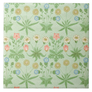 Carreau Vintage Floral Rose Bleu William Morris Daisy