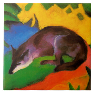 Carreau Vintage Franz Marc Blue Black Fox