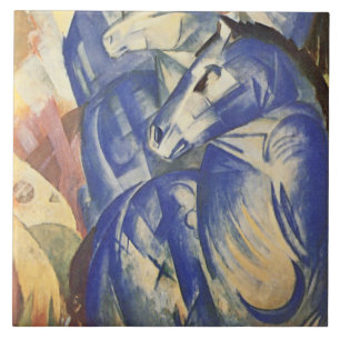 Carreau Vintage Franz Marc La Tour des Chevaux Bleus