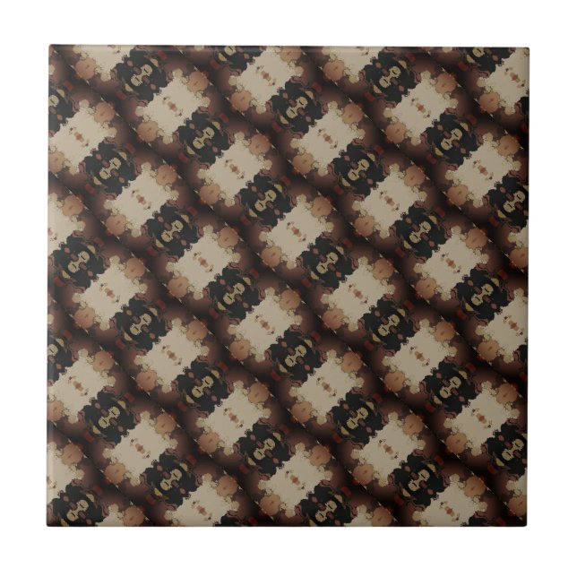Carreau Vintage Geometric Ceramic Tile Pattern (Devant)