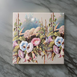 Carreau Vintage HoneyBees Flower Garden Pastels |