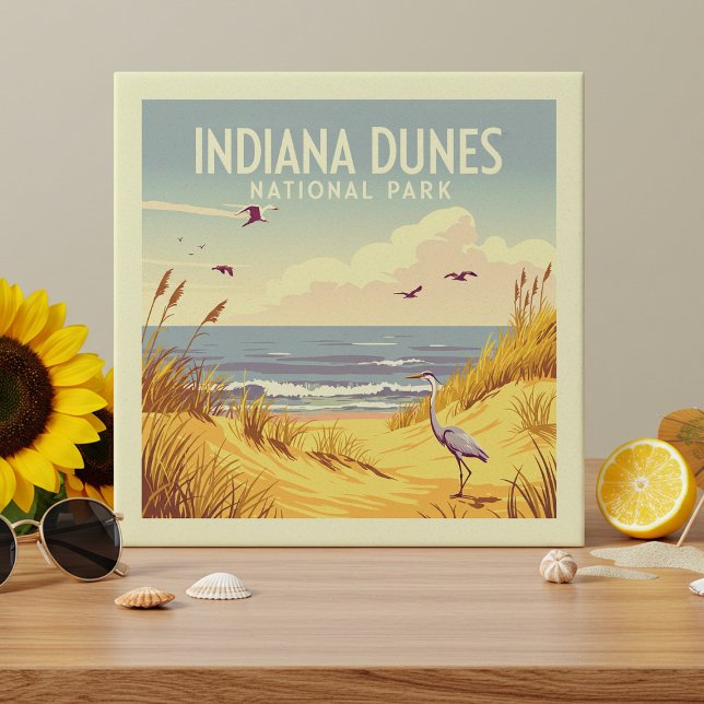 Carreau Vintage Indiana Dunes National Park  (Créateur téléchargé)