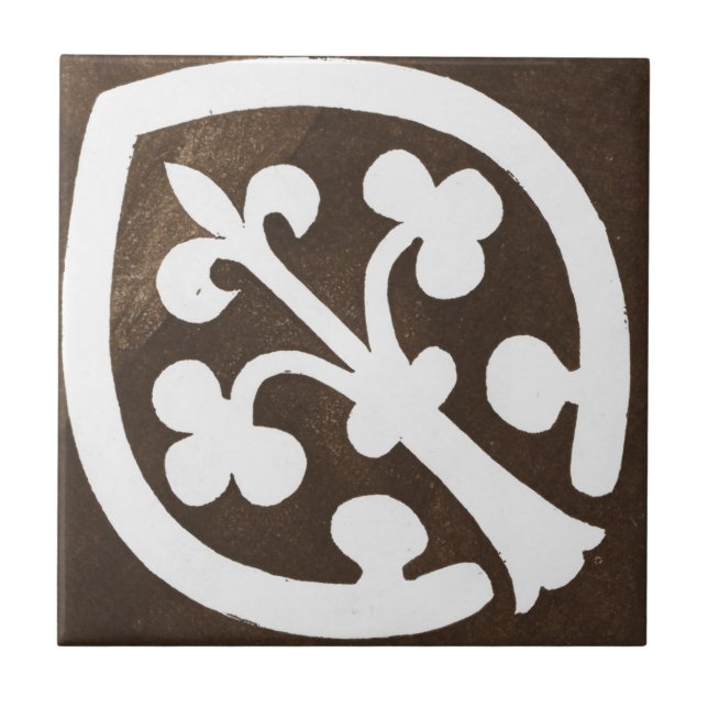 Carreau Vintage irlandais céramique design noir (Devant)