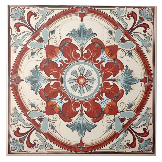 Carreau Vintage italien méditerranéen Motif (Devant)
