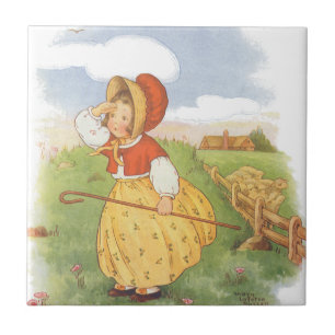 Carreau Vintage Little Bo Peep Mère Goose Nurserme Rhyme