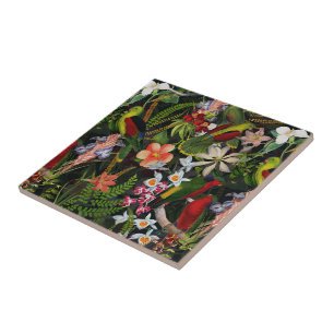 Carreau Vintage Perrot Jungle 1 Motif