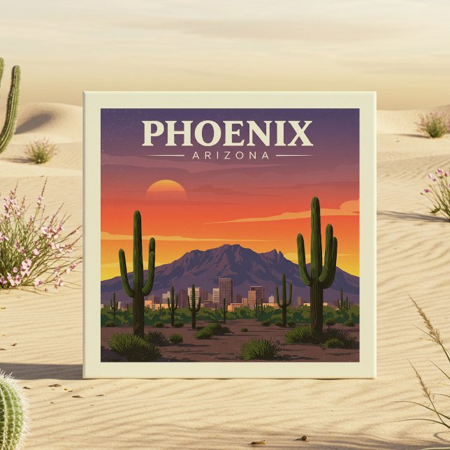 Carreau Vintage Phoenix Arizona (Créateur téléchargé)