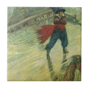 Carreau Vintage Pirate, le Hollandais volant par Howard Py