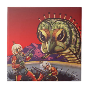 Carreau Vintage Science Fiction Géante Centipede Guerre de