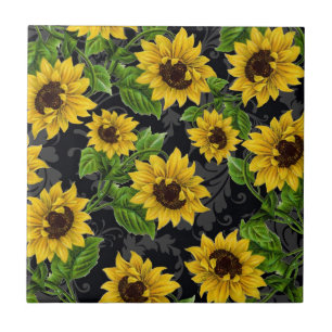 Carreau Vintage sunflower