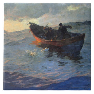 Carreau Vintage Willard Metcalf sur la côte de Suffolk