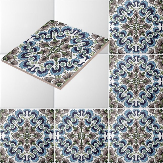 Carreau Vintage William De Morgan (Créateur téléchargé)