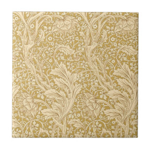 Carreau Vintage William Morris Arcadia Or Doré Sans Coutur
