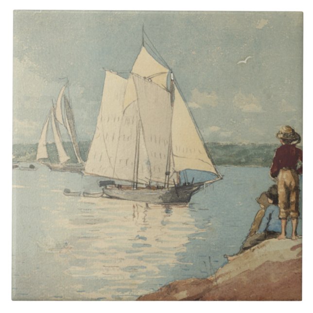 Carreau Vintage Winslow Homer Clear Sailing (Devant)
